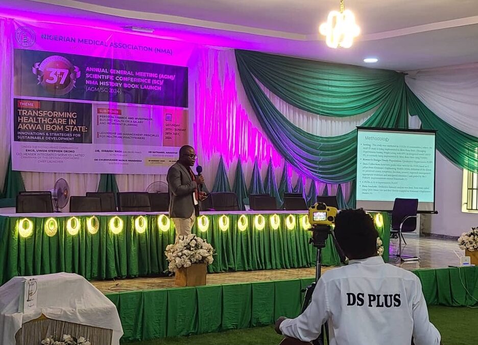 Anyiekere Ekanem presents SRP findings to the Nigerian Medical Association